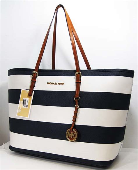 blue and white striped michael kors purse|michael kors blue denim purse.